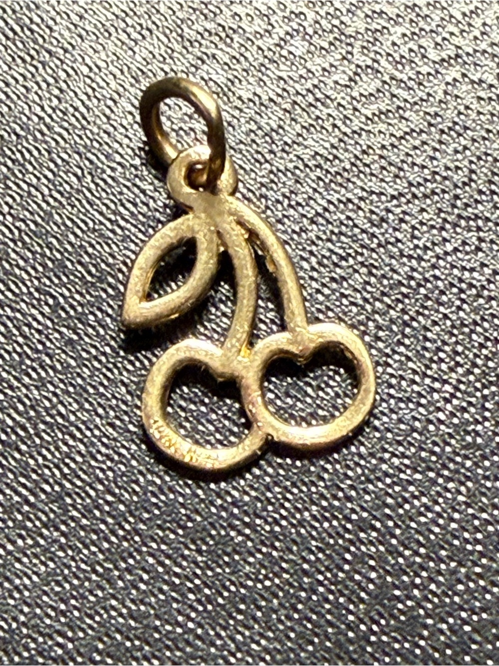 Gold Cherry Pendant Charm Necklace - Women Jewelry